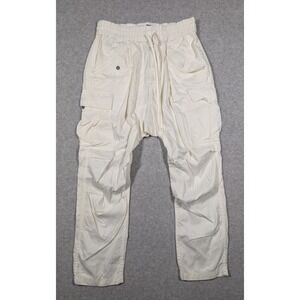 NLST S/S16 Unisex Pants Small Drop Crotch Harem Cargo Crop Satin Luxury Designer